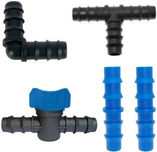nextgenagro 12mm Elbow Tee joiner Straight Tap connector (PACK-25) drip irrigation Drip Irrigation Kit