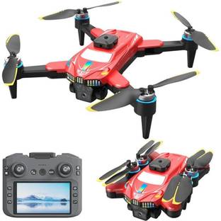 Super Toy 4K Dual Camera Drone Obstacle Avoidance WiFi FPV Brushless Motor LCD Display Drone