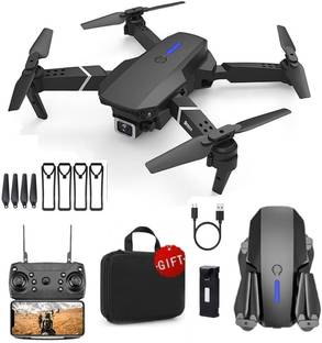 DIYAN INTERNATIONAL 4k dual camera mini drone E88 Pro Foldable WiFi with Smart Gestures Selfie-HD Dron...