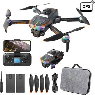 Fitpro J6 GPS Drone | HD Dual Camera | Mini Display Remote | Dual Battery Drone