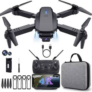 DRAVYA IMPEX 4k dual camera mini drone E88 Pro Foldable WiFi with Position Drone Drone