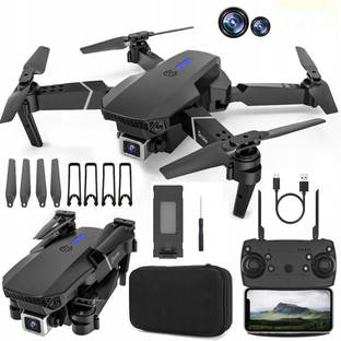 HIYADIKANS 4k dual camera mini drone E88 Pro Foldable WiFi Quadcopter GPS Trajectory Drone