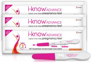 i-know Advance (Accurate results in 3 Min With Grip and Cap)pack of 3 Pregnancy Test Kit