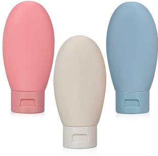 jiyan creation Travel Makeup And Cosmetic Empty Silicone Bottle Travel Toiletry Kit