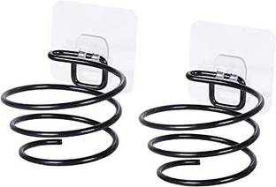 Naidev 2*BLACK HAIR DRYER STAND Wall Mounted Dryer Holder