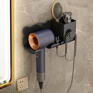 MOOKA Self-Adhesive Hair Dryer Holder - Blow Dryer Holder Wall Mount Hair Dryer Wall Mounted Dryer Holder