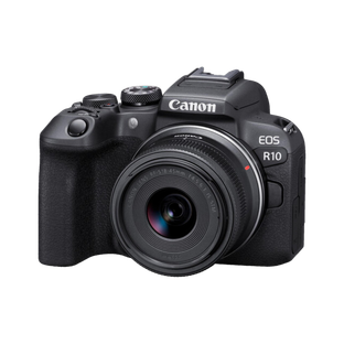 Canon EOS R10 Mirrorless Camera Body with RF-S 18 - 45 mm f/4.5 - 6.3 IS STM Lens