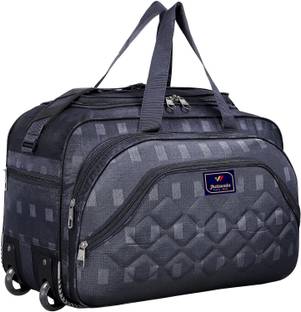 (Expandable) 60 L Strolley Duffel Bag - Grey - Regular Capacity Duffel With Wheels (Strolley)