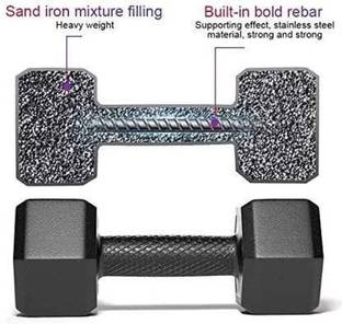 ASUFITNESS 1KG PVC Dumbbells Weights Fitness Home Gym Exercise Barbell (Pack of 2) Fixed Weight Dumbbell