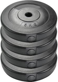COGNANT Fitness 20kg (4 * 5kg) PVC Weight Plates (Best Quality for Home Usage) Adjustable Dumbbell