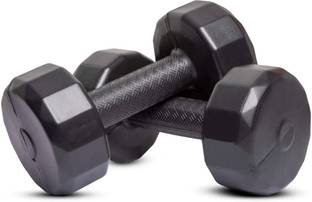 Rocko Diamond Dumbbells Set (5kg x 2) Exercise and Fitness Training Kit Fixed Weight Dumbbell