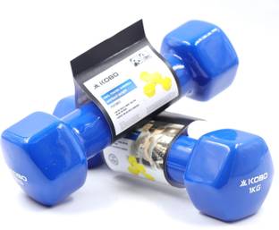 KOBO 1 KG X 2 = 2 KG HOME GYM EXERCISE CARDIO AEROBIC TRAINING 1 Kg Fixed Weight Dumbbell