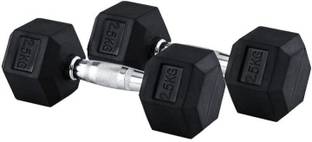 FITRXX HEXA DUMBBELL |STEEL IRON RUBBER COATED FULL BODY WORKOUT (Set of 2) Fixed Weight Dumbbell