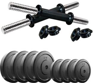 SHIVAM SPORTS 2.5 KgX4 PVC Weight Plates, Home Gym Dumbbell Set For Fitness, Adjustable Dumbbell