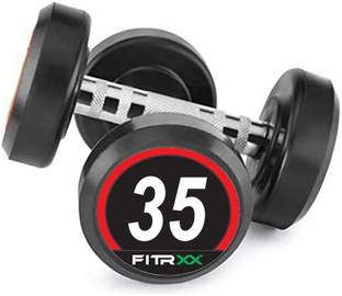 FITRXX Set Of 35KGX2 High Quality Rubber Professional Bouncer Fixed Weight Dumbbell