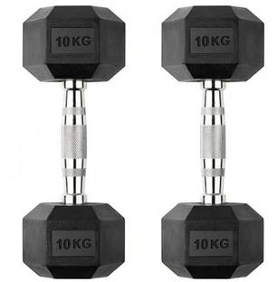 BROZYN Hexa Dumbbell for Home Gym Workout, Strength Training & Muscle Building Fixed Weight Dumbbell