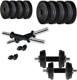 NV Sports RSN home gym ( 2.5 kg 4 pvc plate + 2 rod ) best set Adjustable Dumbbell
