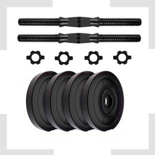 VICTORY PVC Set of 4 Plates (2.5 Kg X 4 = 10 Kg ) with Dumbbell Rod Adjustable Dumbbell