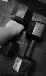RSN Black PVC Dumbbell Set, 1 Pair Dumbbells, Hex Dumbbells, Home Gym 3KGS X 2PCS Fixed Weight Dumbbell