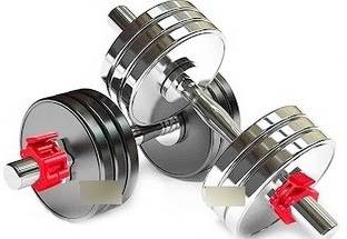 PEERTRADER Steel Dumbbell Set Steel Dumbbell Plates 2.5KG X 4PCS, 5KG X 4PCS/ Fixed Weight Dumbbell