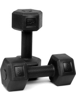 LIONER PVC Hex Dumbbells for Home Gym Exercise Workout, Gym Dumbbells for Men & Women Fixed Weight Dumbbell