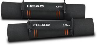 HEAD Soft Dumbells ( 1.5 Kg x 2 Pieces ) for Workout at Gym, Home | Weights Fixed Weight Dumbbell