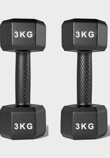 NST Fitness 3 kg pair hexa diamond shape ( 3 kg X 2 ) Fixed Weight Dumbbell