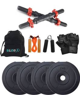 STARX Home Gym 8KG Dumbbell Set With Accessories Adjustable Dumbbell