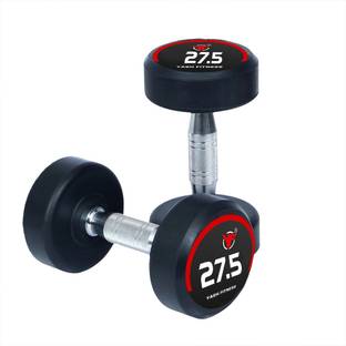 yash fitness Set Of 27.5KGX2 High Quality Rubber Professional Bouncer Fixed Weight Dumbbell