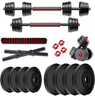 WILORA 20KG (2KG X 4 + 3KG X 4) Dumbbell Combo Set Black Bar & Plate Combo