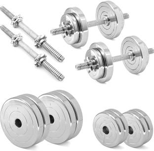 YMD Chrome Steel Weight Plate Adjustable Dumbbell Set (30kg Adjustable Dumbbell) Adjustable Dumbbell