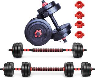 WILORA 10 KG PVC Dummbbell set with connector for home exercise Adjustable Dumbbell