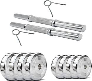 YMD 3Kgx4Pc Steel Weight Plate Adjustable Dumbbell Set, Solid Dumbbell Rod Adjustable Dumbbell
