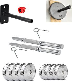 YMD Home Gym Set Dumbbell Plates 2.5KGX4Pc 5KGX2Pc 28mm, 1Pc Holding Pin Adjustable Dumbbell