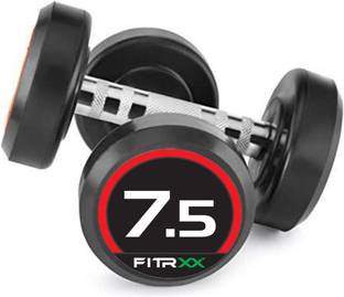 FITRXX Set Of 5KGX2 High Quality Rubber Professional Bouncer Dumbbell Fixed Weight Dumbbell