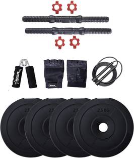 STARX Gym 10KG Dumbbell Set With Accessories Home Gym Combo Adjustable Dumbbell