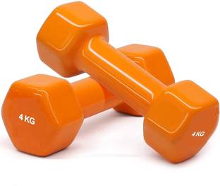 GRIFFIN Hex Vinyl Dumbbells Pair Home Gym Workout Vinyl Coated Pack Of 2 Men & Women Fixed Weight Dumbbell