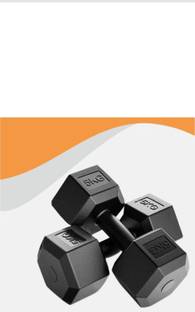 Dee Fit 10kg Dumbbell Set - 1 Pair of Dumbbells - best for Home FITNESS Fixed Dumbbell Fixed Weight Dumbbell