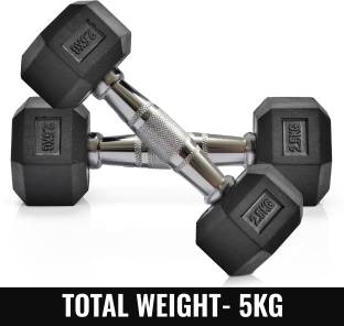 SLOVIC Dumbbells Set for Home Gym | 2.5 kg| Set of 2 Fixed Weight Dumbbell