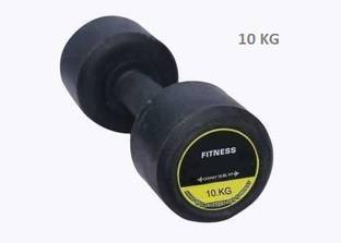 Fitness Kart Exclusive Rubber Dumbbell Set of (10 kg X 1) Fixed Weight Dumbbell