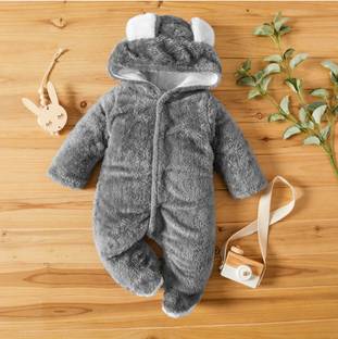 BRANDONN Romper For Baby Boys & Baby Girls Party Solid Cotton Blend