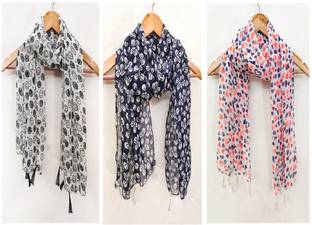 URGEN Georgette Floral Print Women Dupatta