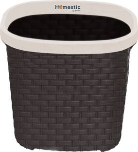 HOMESTIC by Kuber Industries Plastic Open Dustbin, Garbage Bin, Trash Can, Waste Bin , 7 Litre (Brown) Plastic Dustbin