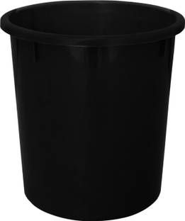 KUBER INDUSTRIES Plastic Open Dustbin, Garbage Bin For Home, Kitchen, Office, 5Ltr. (Black) Plastic Dustbin
