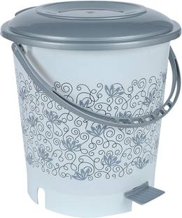 AVAIKSA New Stylish Flower Print Dustbin For Home & Kitchen (12 L) Plastic Dustbin