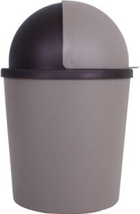 HOMESTIC by Kuber Industries Table Dustbin|Plastic Swinging Lid Waste Storage Garbage Bin (Coffee) Plastic Dustbin