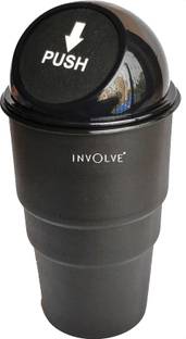 Involve Mini Car Trash Bin Can Holder Dustbin, Leakproof Plastic Portable Bin Plastic Dustbin