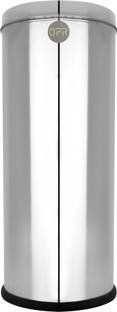 OPR Stainless Steel Swing Dustbin With Lid 10 *14 Inch - 10 Liter Stainless Steel Dustbin