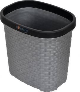 HOMESTIC by Kuber Industries Multiuses Plastic Open Dustbin For Home, Kitchen, 7 Litre (Grey) Plastic Dustbin