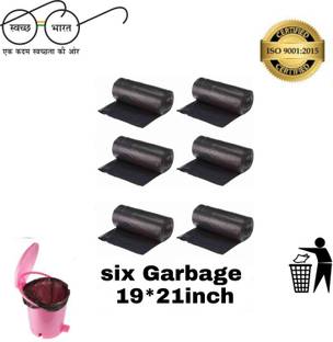 Shopative Medium (Black, Pack of 6)Oxo - Biodegradable Dustbin Bag Plastic Dustbin